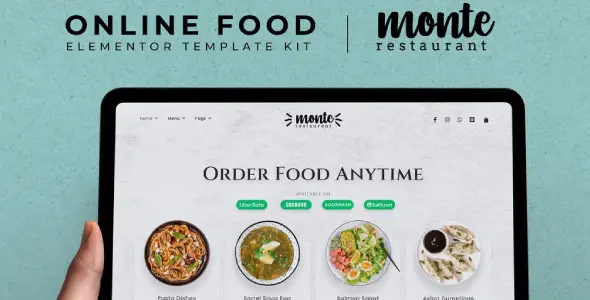 Monte – Online Food Elementor Template Kit